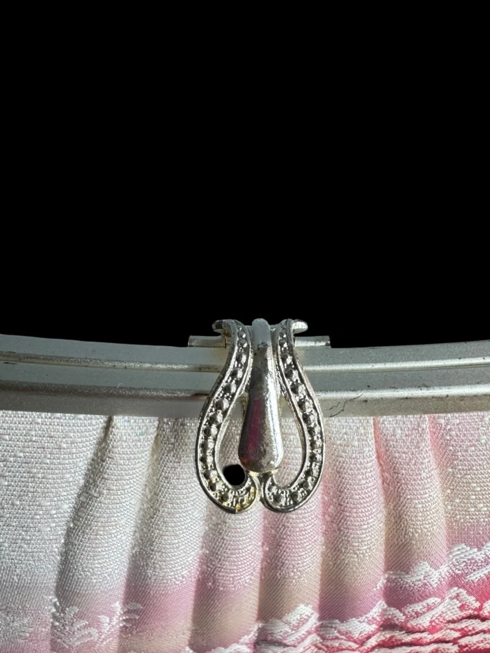 Vintage Japanese Kimono Clutch Bag Nishijin Brocade Pink Sakura Wedding Purse